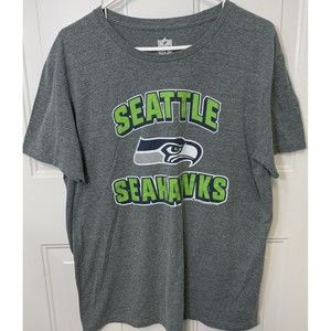 NFL Team Apparel Gray Graphic 2016 Seattle Seahawks Short Sleeve T-Shirt  Sz L